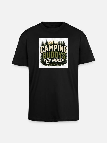 Camping Buddys Für Immer - Oversized Heavyweight Unisex T-Shirt - Schwarz