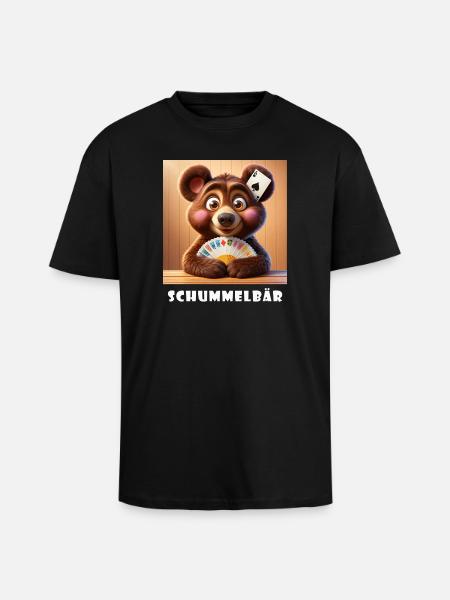 Schummelbär - Oversized Heavyweight Unisex T-Shirt - Schwarz
