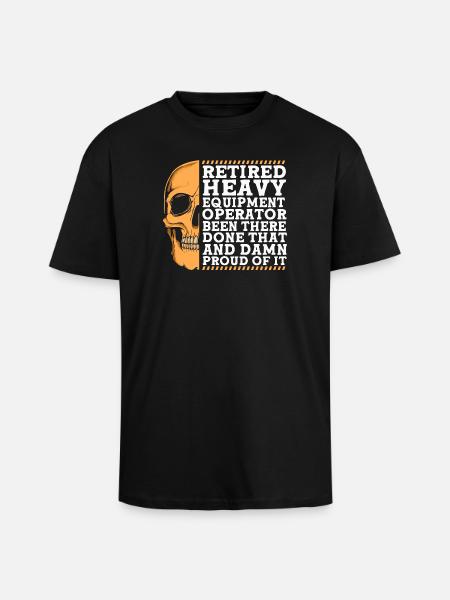 Construction site excavator driver excavation - Unisex Oversized Heavyweight T-shirt - black