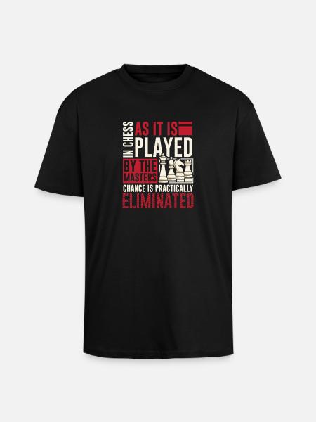 Échiquier des joueurs d’échecs - T-shirt unisexe oversize épais - noir