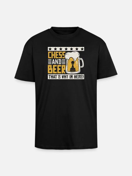 Échiquier des joueurs d’échecs - T-shirt unisexe oversize épais - noir