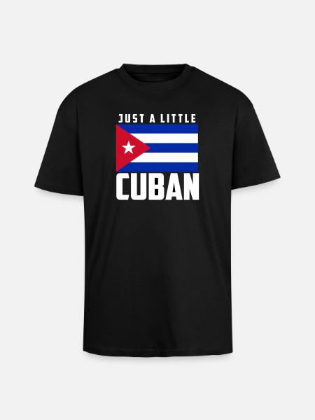 Gewoon een beetje Cubaanse Cubaanse vlag Cubaanse trots - Unisex oversized T-shirt van zware kwaliteit - zwart