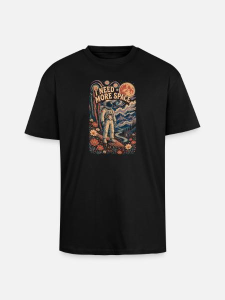 J’ai besoin de plus d’espace - T-shirt unisexe oversize épais - noir