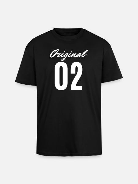 Original 02 Schrift-Logo - Oversized Heavyweight Unisex T-Shirt - Schwarz