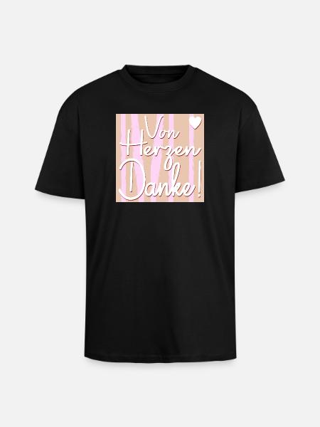 Merci - T-shirt unisexe oversize épais - noir