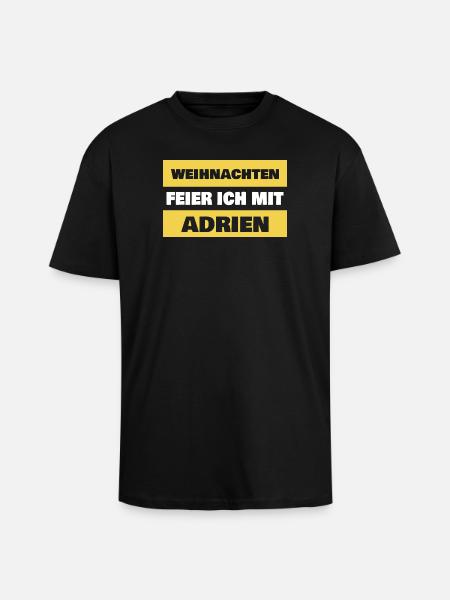Adrien als Spruch - Oversized Heavyweight Unisex T-Shirt - Schwarz