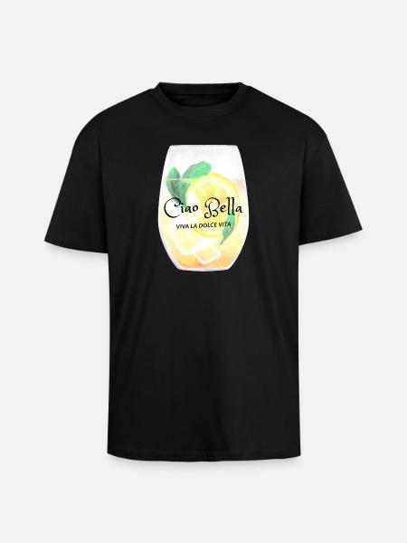 Ciao Bella Citrus Glow - Unisex Oversized Heavyweight T-shirt - black