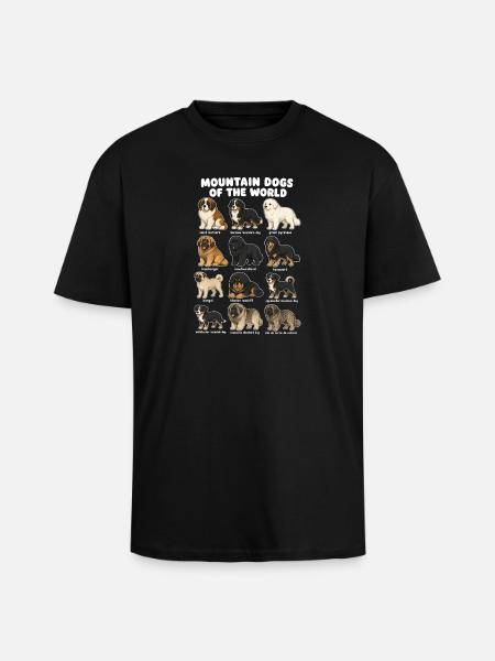 Berghunderassen süße Welpen Hunde - Oversized Heavyweight Unisex T-Shirt - Schwarz