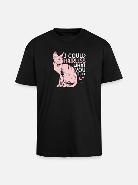 Sphynx - Oversized Heavyweight Unisex T-Shirt - Schwarz