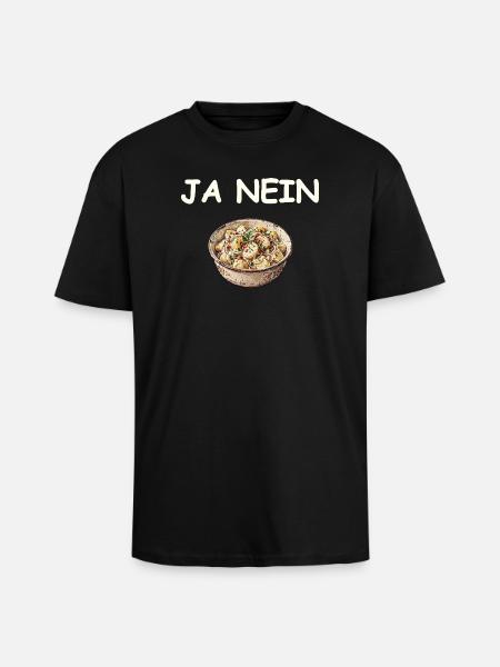 Yes No Potato Salad - Unisex Oversized Heavyweight T-shirt - black