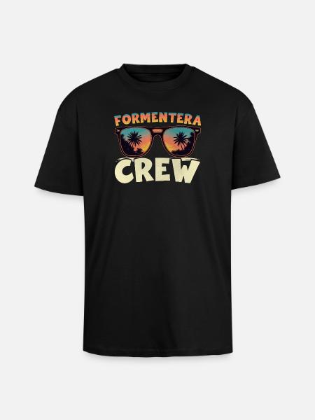Formentera Crew - Unisex Oversized Heavyweight T-shirt - black