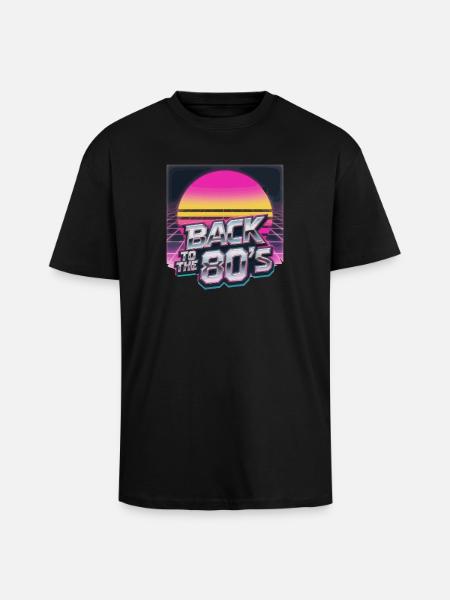 Rückkehr der 80er NeonSonne - Oversized Heavyweight Unisex T-Shirt - Schwarz