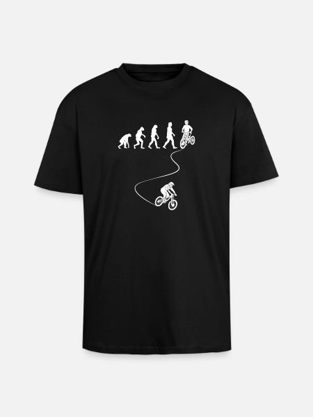 Bicycle Evolution - Unisex Oversized Heavyweight T-shirt - black