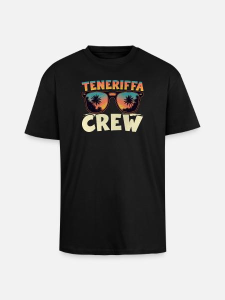 Teneriffa Crew - Oversized Heavyweight Unisex T-Shirt - Schwarz