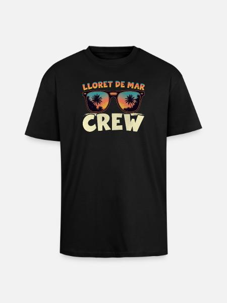 Lloret De Mar Crew - Oversized Heavyweight Unisex T-Shirt - Schwarz