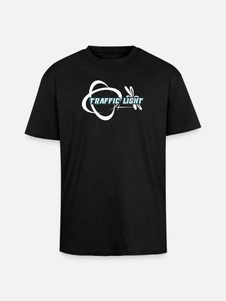 Traffic Light Fusion Logo - Oversized Heavyweight Unisex T-Shirt - Schwarz