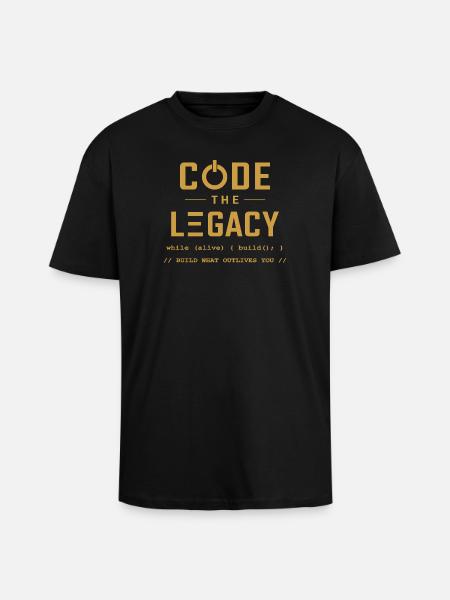 Code The Legacy Programmer T-Shirt - T-shirt unisexe oversize épais - noir