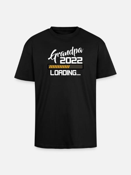 Grandpa Loading 2022 - Unisex Oversized Heavyweight T-shirt - black