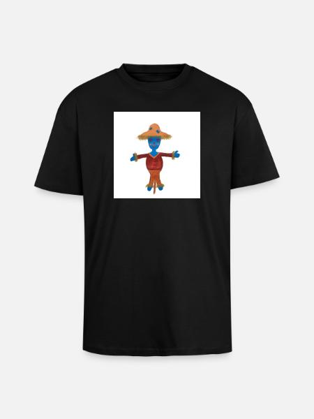 Susi Scarecrow Child Motif - Unisex Oversized Heavyweight T-shirt - black