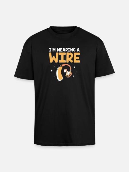 Deaf Deaf Deaf Sign Language - Unisex Oversized Heavyweight T-shirt - black