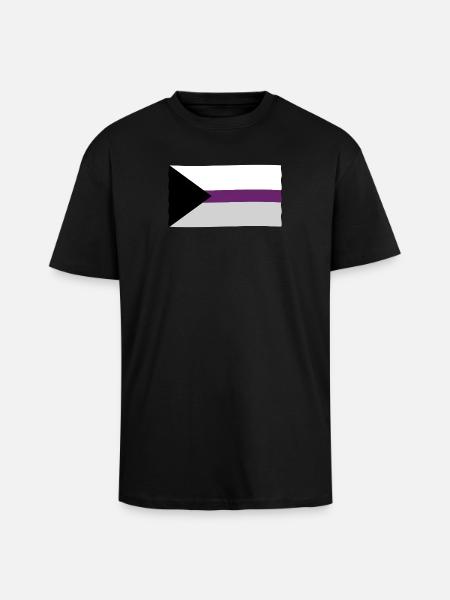 Demisexual Pride Flag - Unisex Oversized Heavyweight T-shirt - black