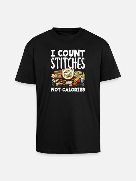 Funny needlepoint craft hobby - Unisex Oversized Heavyweight T-shirt - black