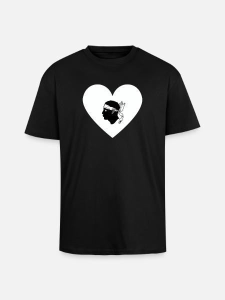 Korsika-Liebe - Oversized Heavyweight Unisex T-Shirt - Schwarz