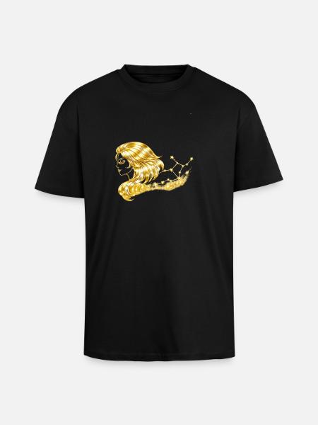 Sterzeichen_Jungdrau - Unisex Oversized Heavyweight T-shirt - black