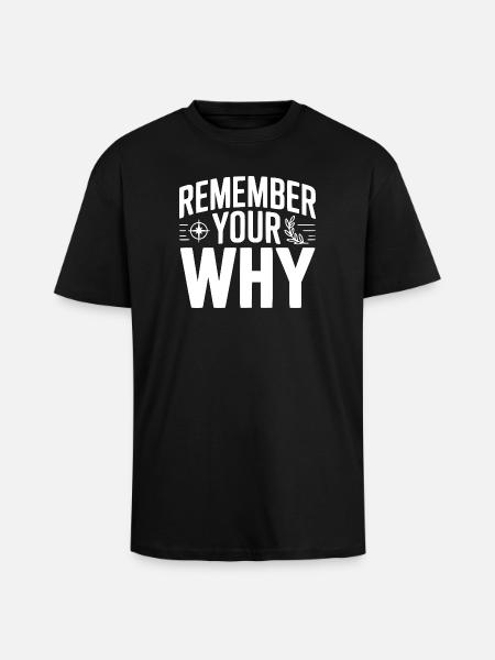 Remember Your Why - Unisex Oversized Heavyweight T-shirt - black