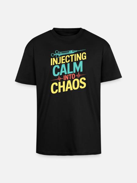Anesthesiologist Calm Into Chaos Anesthesia - Oversized Heavyweight Unisex T-Shirt - Schwarz