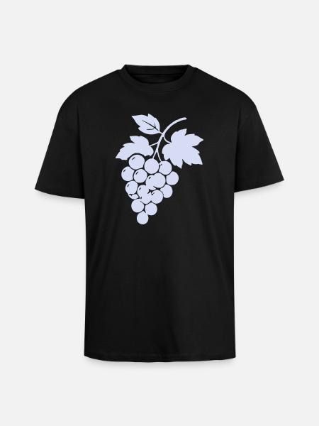 Trauben-Silhouette im Flieder - Oversized Heavyweight Unisex T-Shirt - Schwarz