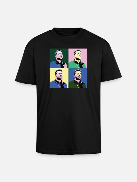 Zelensky Pop-Art - Unisex Oversized Heavyweight T-shirt - black