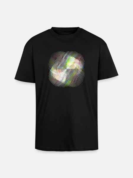 Farbkreis-Spirale - Oversized Heavyweight Unisex T-Shirt - Schwarz