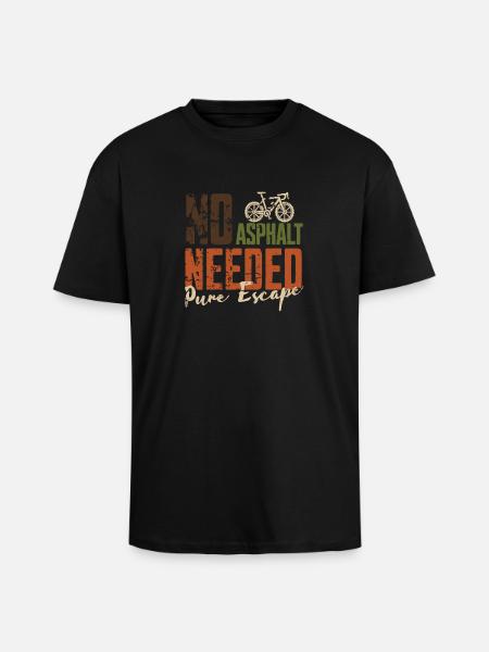 No Asphalt Needed Escape - Unisex Oversized Heavyweight T-shirt - black