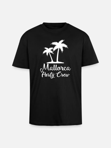 Mallorca Party Crew Palmen - Oversized Heavyweight Unisex T-Shirt - Schwarz