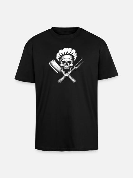 Kochskull - Oversized Heavyweight Unisex T-Shirt - Schwarz
