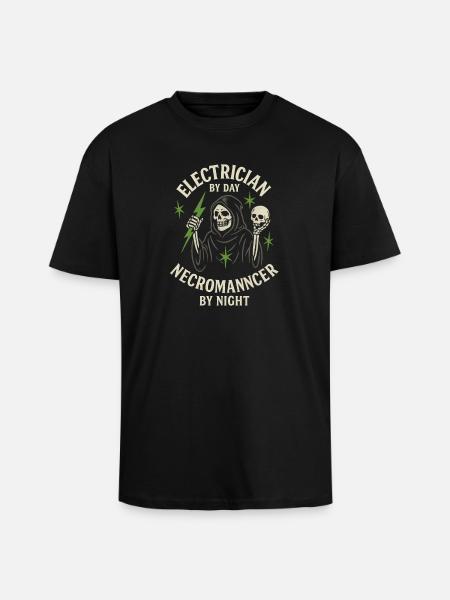 Elektriker-Nekromant - Oversized Heavyweight Unisex T-Shirt - Schwarz