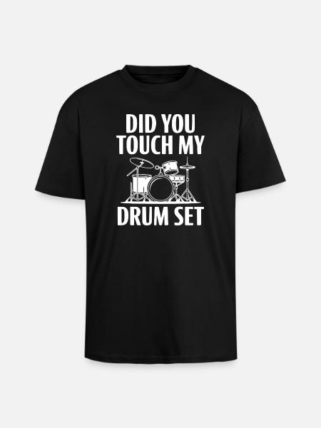 As-tu touché à ma batterie - T-shirt unisexe oversize épais - noir