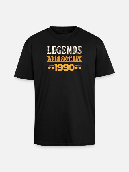 Birthday born in 1990 - Unisex Oversized Heavyweight T-shirt - black