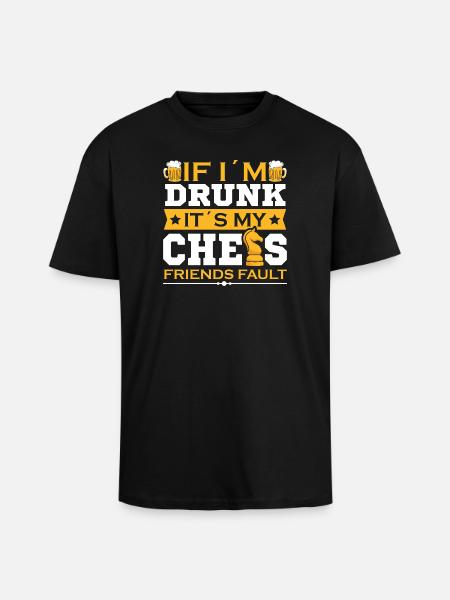 Chess Chess Player Chessboard - Unisex Oversized Heavyweight T-shirt - black