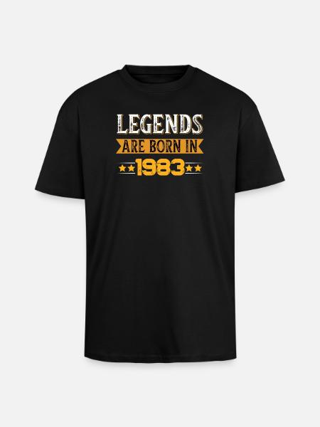 Birthday born in 1983 - Unisex Oversized Heavyweight T-shirt - black