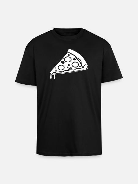 Pizza Slice Gift Pizzeria - Unisex Oversized Heavyweight T-shirt - black