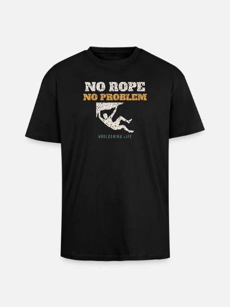 No Rope No Problem - Unisex Oversized Heavyweight T-shirt - black