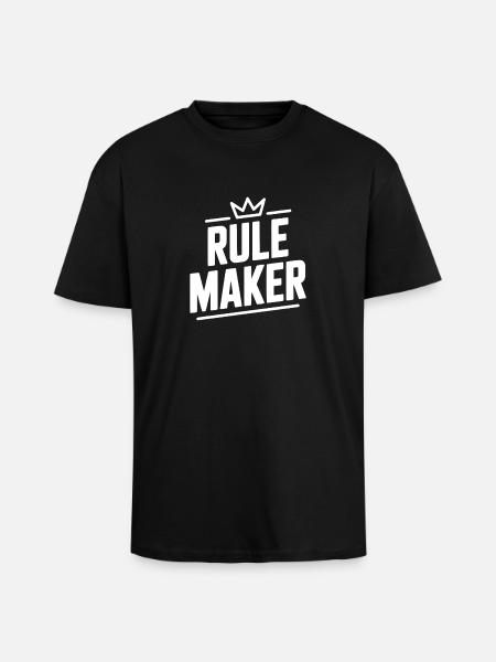 Rule Maker - Unisex Oversized Heavyweight T-shirt - black