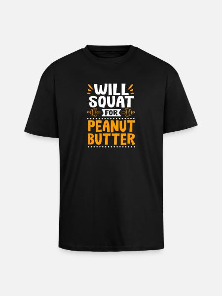 Peanut butter - Unisex Oversized Heavyweight T-shirt - black