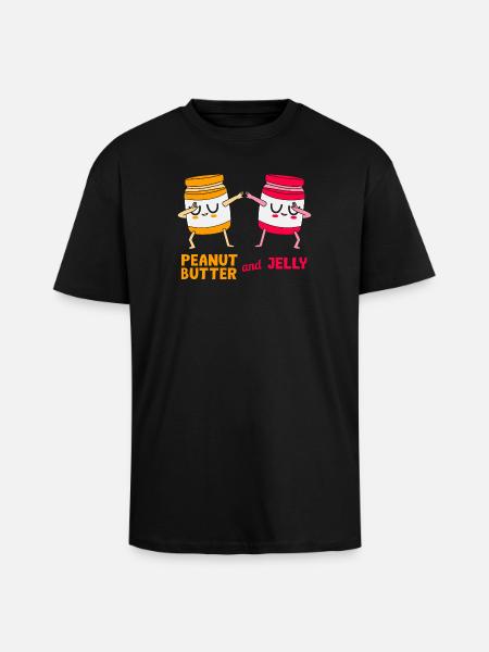 Peanut butter - Unisex Oversized Heavyweight T-shirt - black