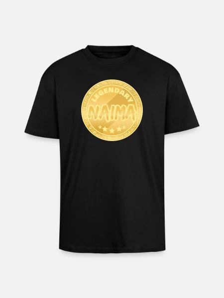 Geschenkidee Naima - Oversized Heavyweight Unisex T-Shirt - Schwarz