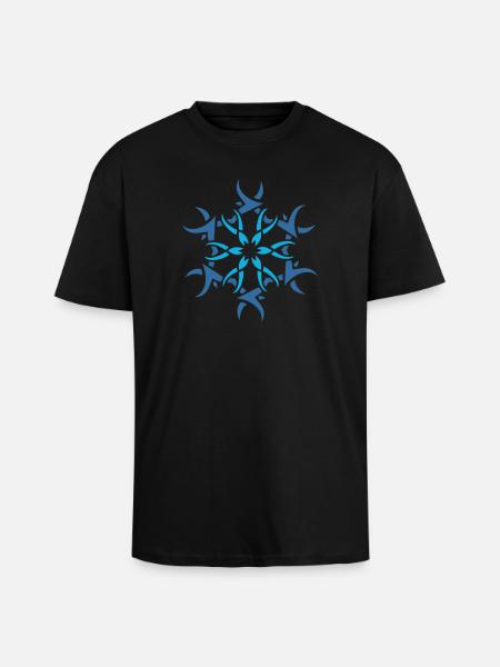 Logo flocon de neige - T-shirt unisexe oversize épais - noir