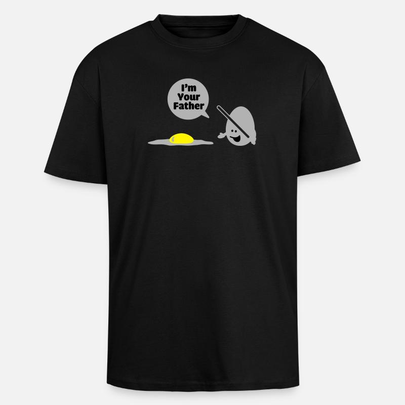 egg vader - Unisex Oversized Heavyweight T-shirt - black