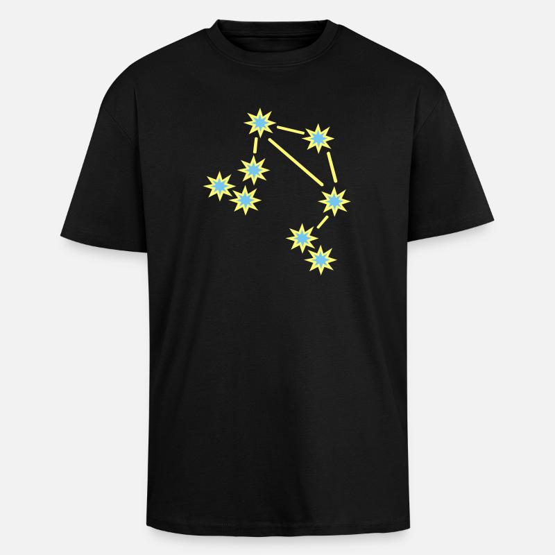 Sternzeichen Waage - Oversized Heavyweight Unisex T-Shirt - Schwarz